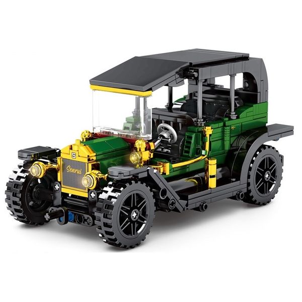 Kids &amp; Adult Vintage Car Design Building Blocks Set - Black/Green