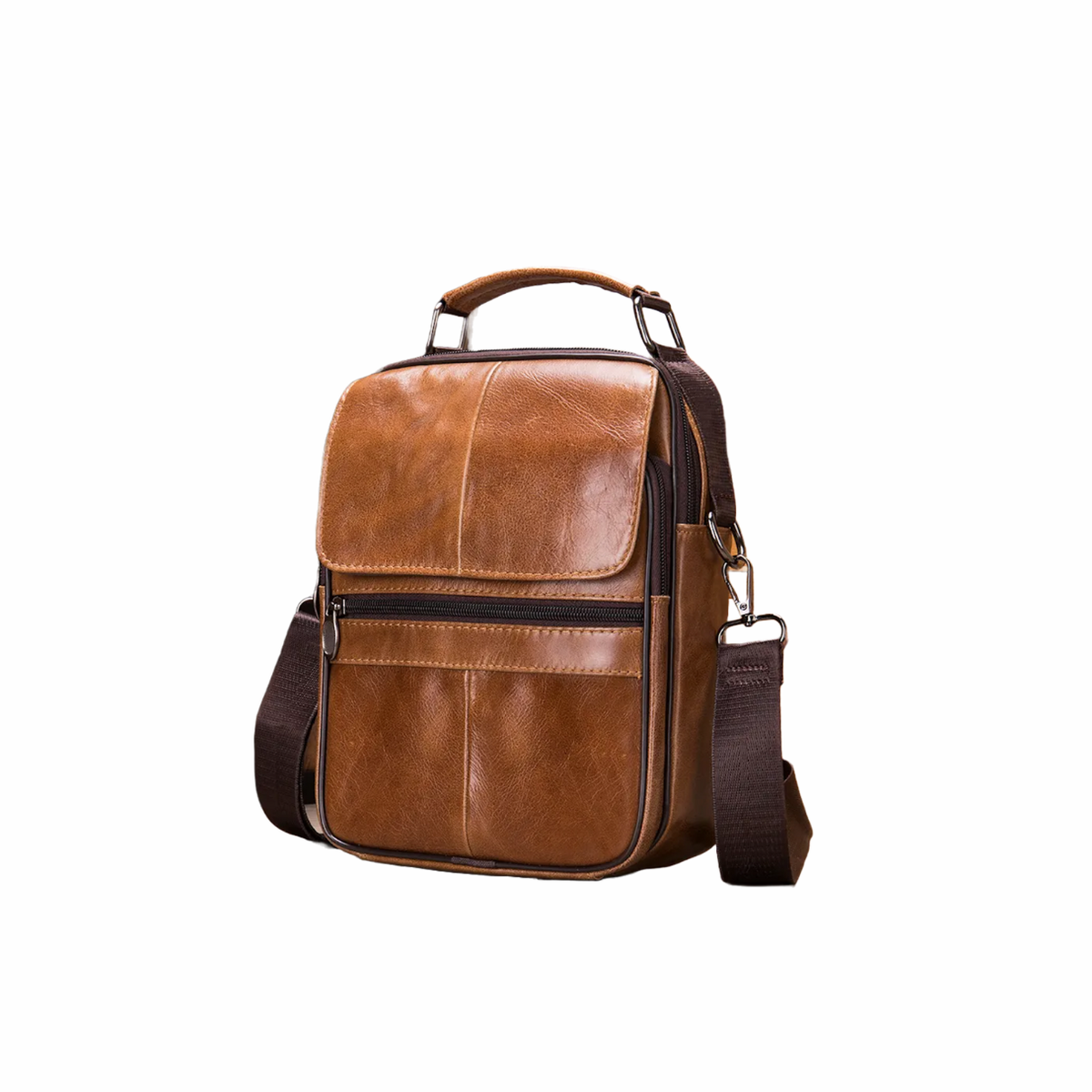 Genuine Leather Mens Bags Messenger Shoulder Crossbody Bag