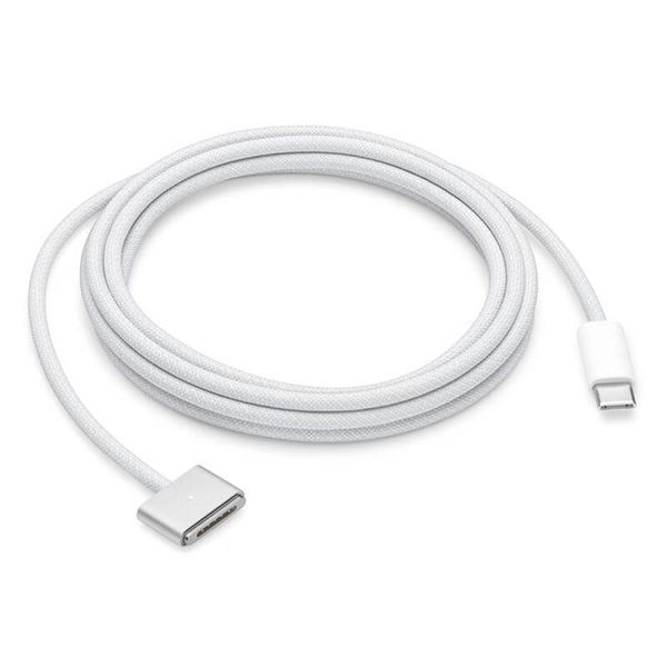 USB-C / Type-C to Magsafe 3 Braided Fast Charging Data Cable - 2m (White)