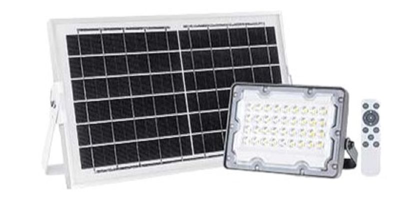 Solar 20W LED Flood Light 6W PV PAN 3.2V/5AH Battery &amp; Remote