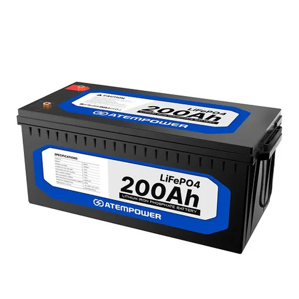 ATEM POWER Deep Cycle Marine 12V 200Ah LiFePO4 Battery