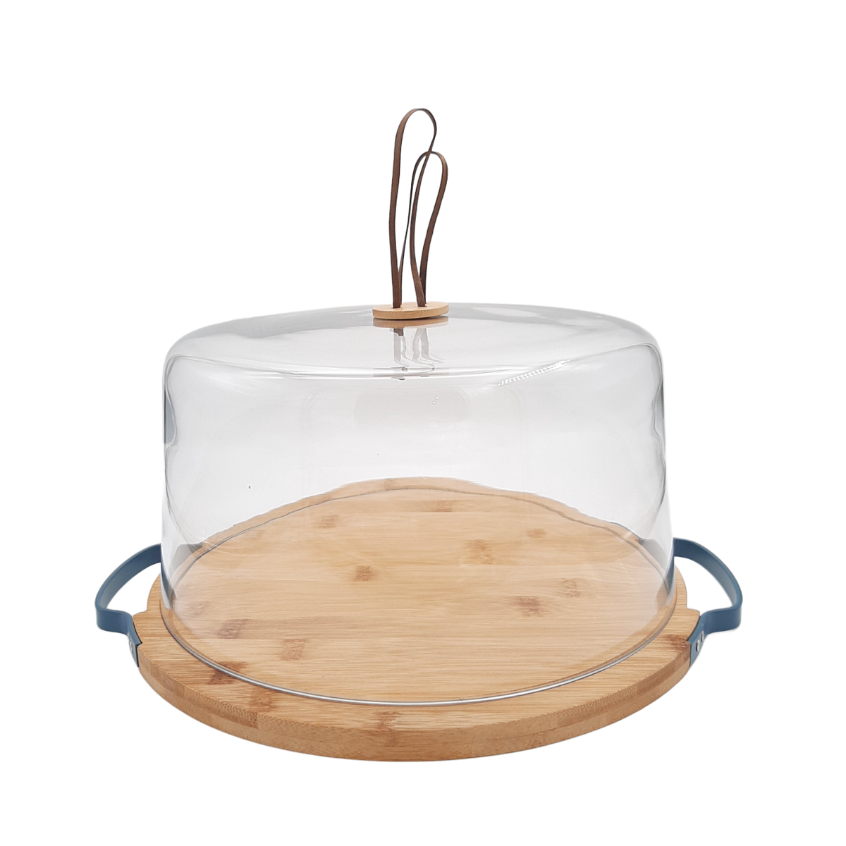 Glass Cake Dome with Bamboo Base Buy Online in South Africa