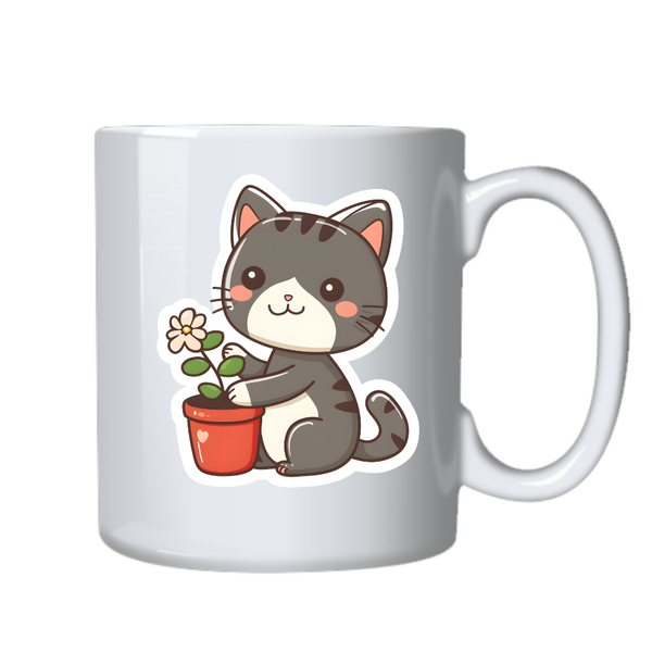 Kitten Cat 5 Kawaii Sticker Theme Mug Cup Birthday Christmas Gift 502
