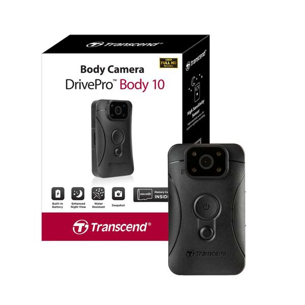 Transcend DrivePro Body 10 Body Camera with 64GB MicroSD Card