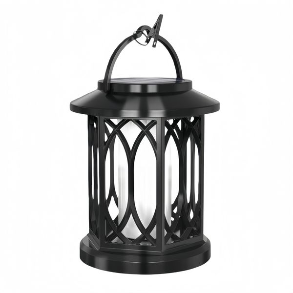 Hanging Solar Flickering Flame Lights Outdoor, Waterproof Garden Lanterns
