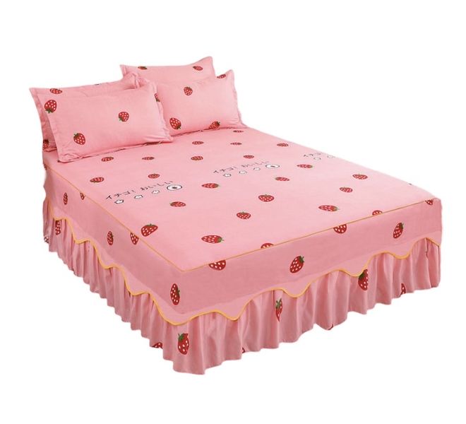 Pink Fruity Princess Bedspread Skirt