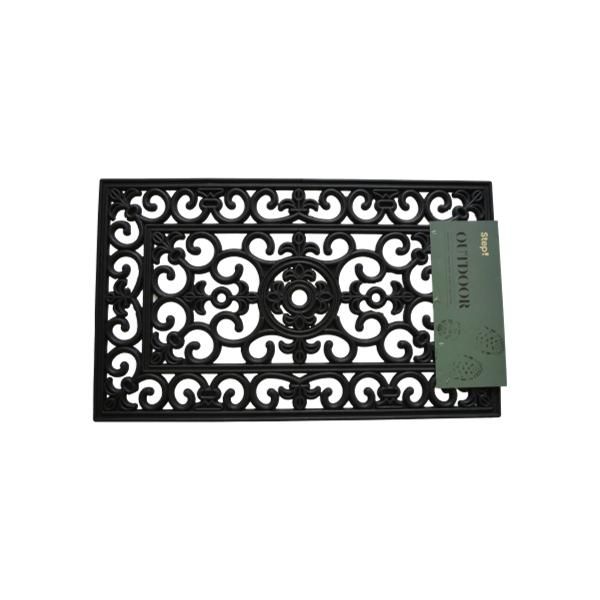 Step Rubber Iron Rectangular Square Edge Doormat - 750 x 450mm