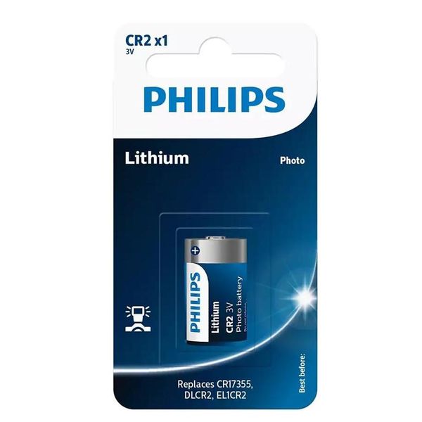 Philips Lithium CR2 900mAh Battery - 7x Longer Life for Cameras