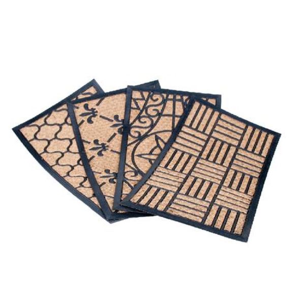 Home Decor Doormat Rubber 60cm 4 Set
