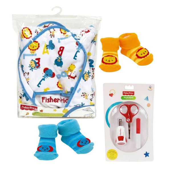 Fisher Price Manicure Set, Hooded Towel and Two Pairs of Socks