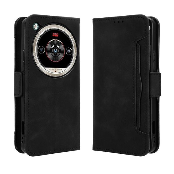 Multi Card Groove Leather Cover Compatible With Nubia Focus 2 Ultra 5G