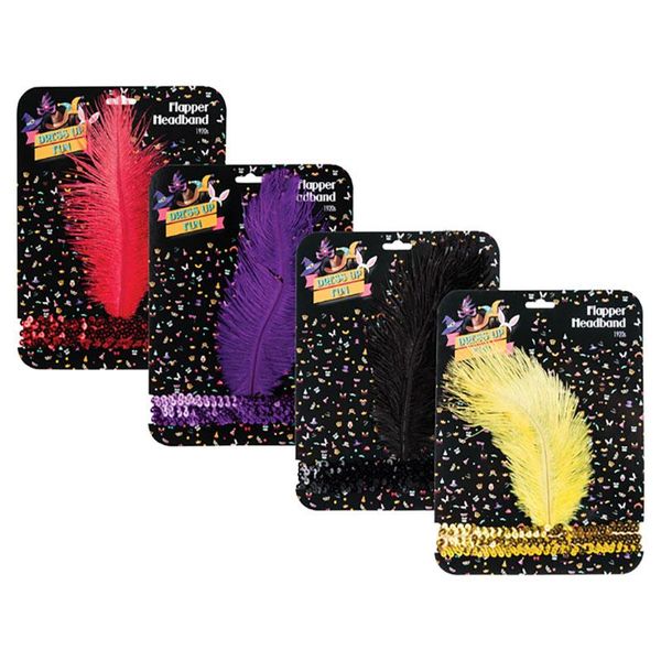 Bulk Pack x 4 Dress Up Headband Flapper