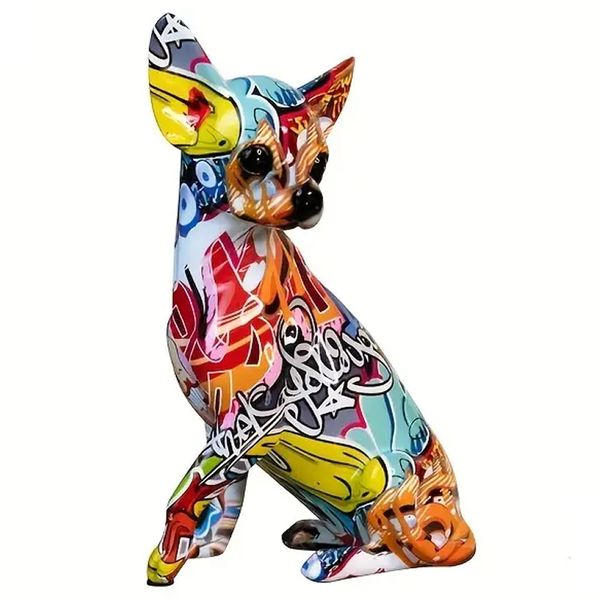 Chihuahua Resin Ornament - Graffiti - (16x14x25cm)