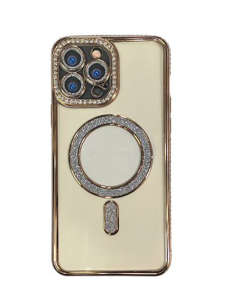Glitter &amp; Clear Magsafe Cover For Apple iPhone