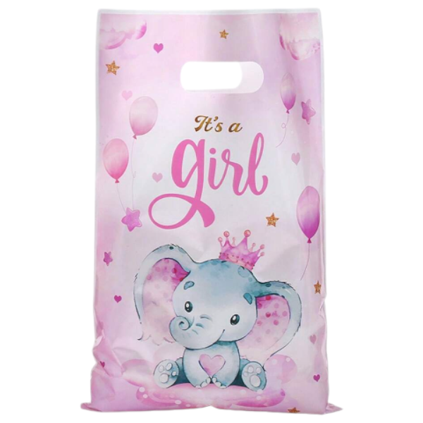 Themed Baby Shower Gift Bags - Pink image