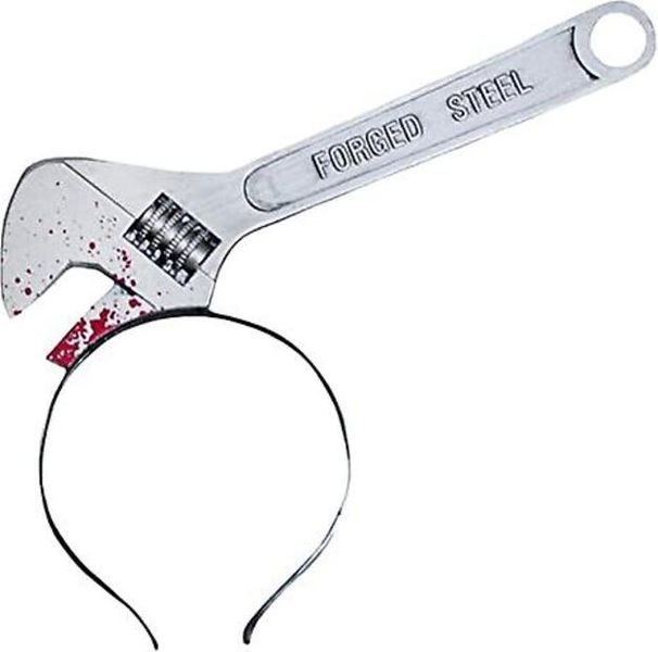 Halloween Horror Headband - Silver Wrench