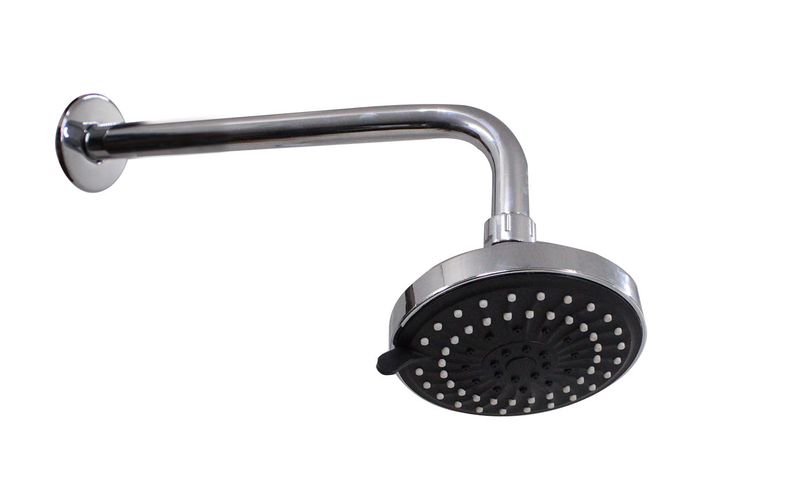 LMA 12CM 5-Mode Water-Saver Pulsing 190 Shower Head &amp; 90 Bend Shower Arm