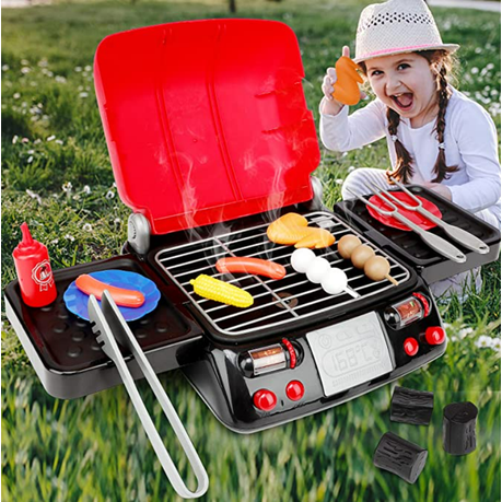 Play kitchen with sale grill