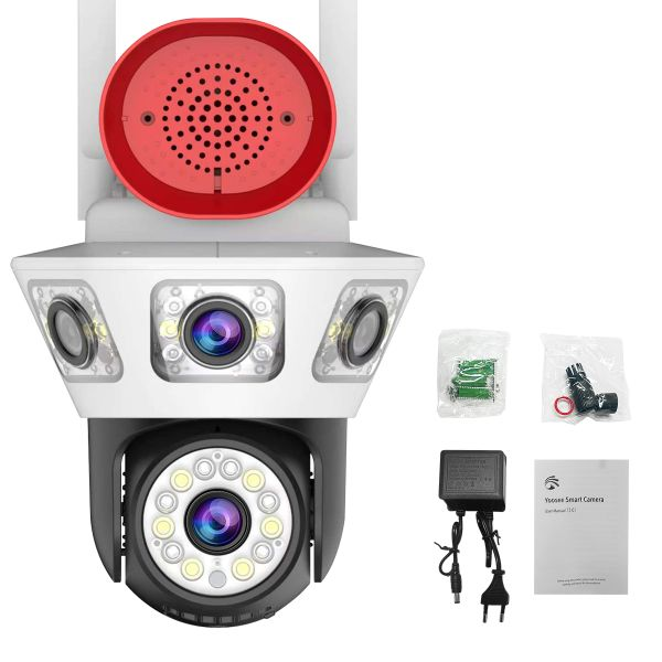 4MP Security Camera System 1080P WIFI Camera+Automatic Tracking and Alarm