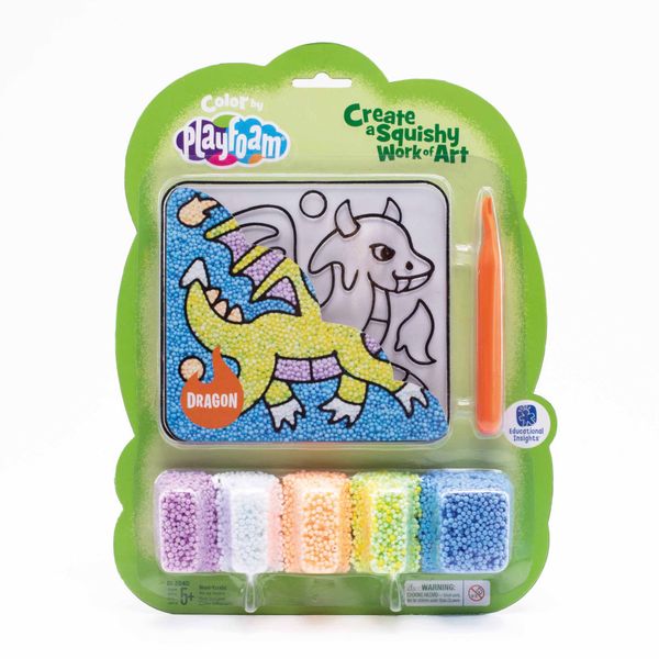 Educational Insights - Colour By Playfoam Dragon - Sensory Dough Craft Set