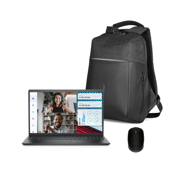 Dell Intel Core i3-1215U + Monaco Anti-Theft Bag + Logitech Mouse Bundle