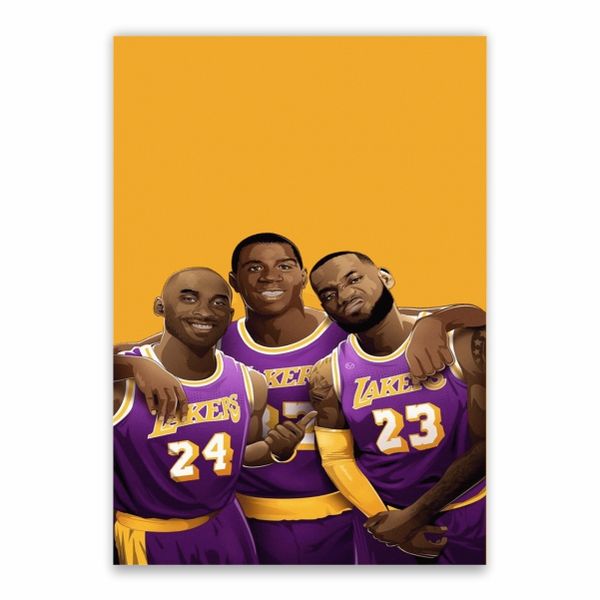 LA Lakers Legend Trio Poster - A1