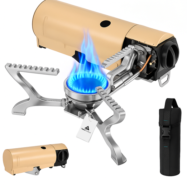 Topika Butane Gas Stove with foldable stand, 1400W Protable Camping stove