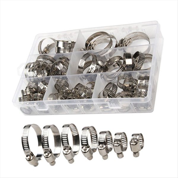 60 Pcs 8-38Mm Adjustable Stainless Steel Screw Band Compatible with None
