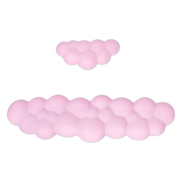 2 Piece - Aesthetic Non-Slip Cloud-Shaped Design Wrist Rest Pads - Black
