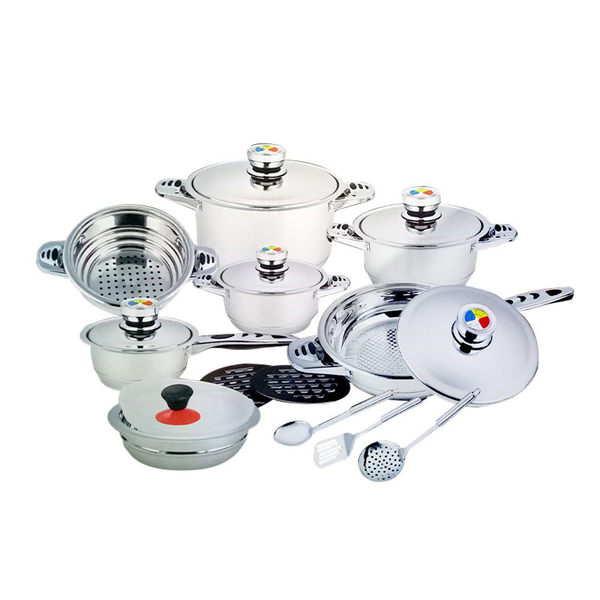 Stainless Steel Induction High Quality Cookware Set- 19 Piece