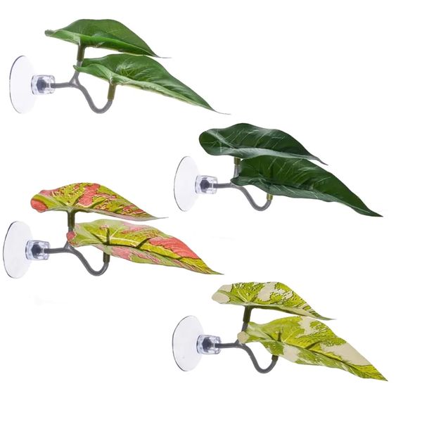 Pet Decor Aquarium Leaf Sleeping Hammock Set Of 4 - 11cm