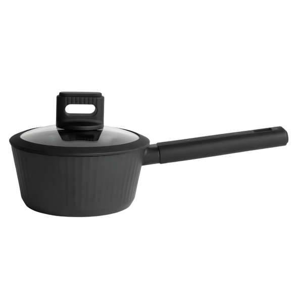 Forged Non-Stick Saucepan with Glass Lid &amp; Heat-Resistant Handle