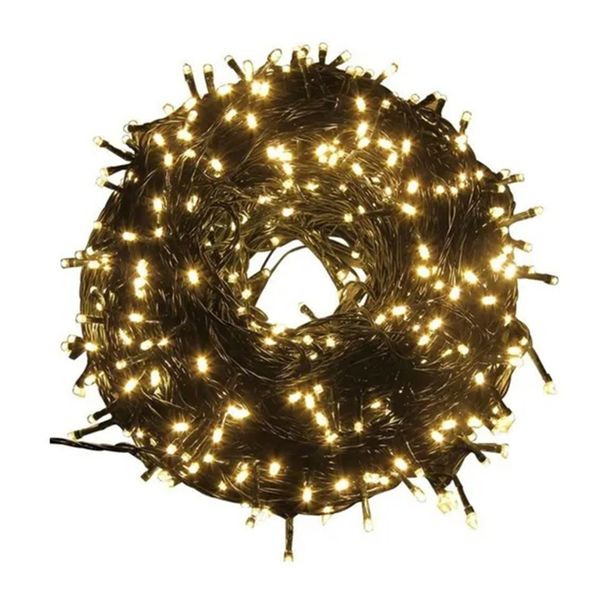 Christmas Decoration Black Wire LED Fairy String Light-100M-Warm White