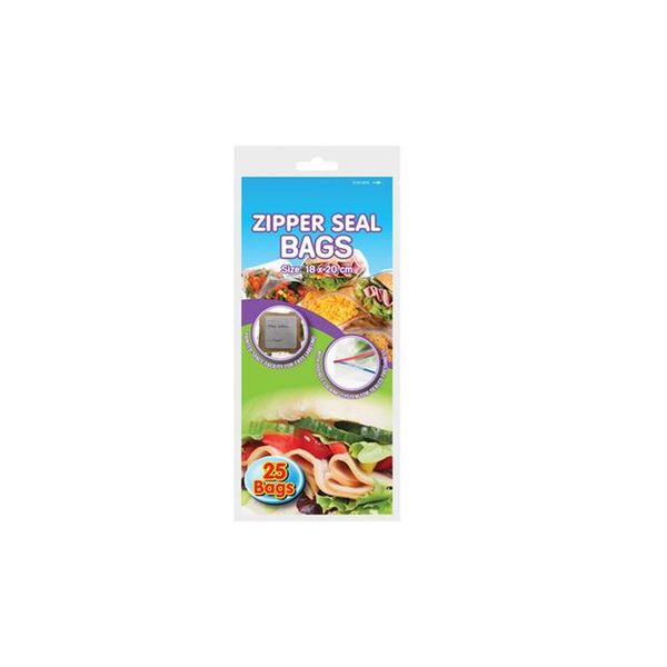 Disposable Bag Zipper Seal - 25 Piece - 18x20cm
