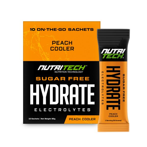 Nutritech Hydrate Electrolytes Peach Cooler 10sachets