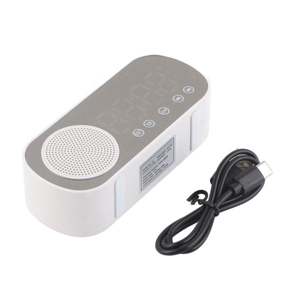 Digital Alarm Clock HIFI FM Radio Rechargeable Bluetooth 5.0 Speaker Mirror