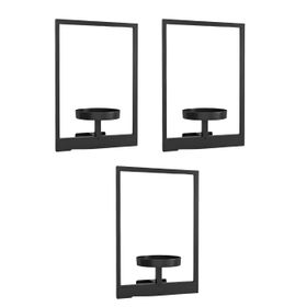 3 Piece Wall Mounted Metal Plant Stand for Indoor and Outdoor Wall