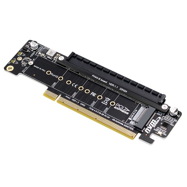 PCIE4.0 Split Expansion Riser Card PCIE X16 TO M.2 NVME Adapter Card
