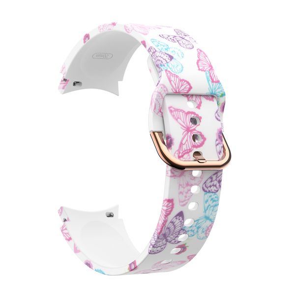 Strap Compatible with Samsung Galaxy Watch 4/5/6/7 - Butterfly Pattern