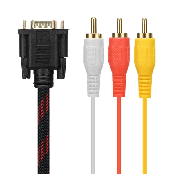 Adapter Cable Rca Cable Rca Audio Cable For Hdtv Pc Dvd 5Ft/ 1 5M
