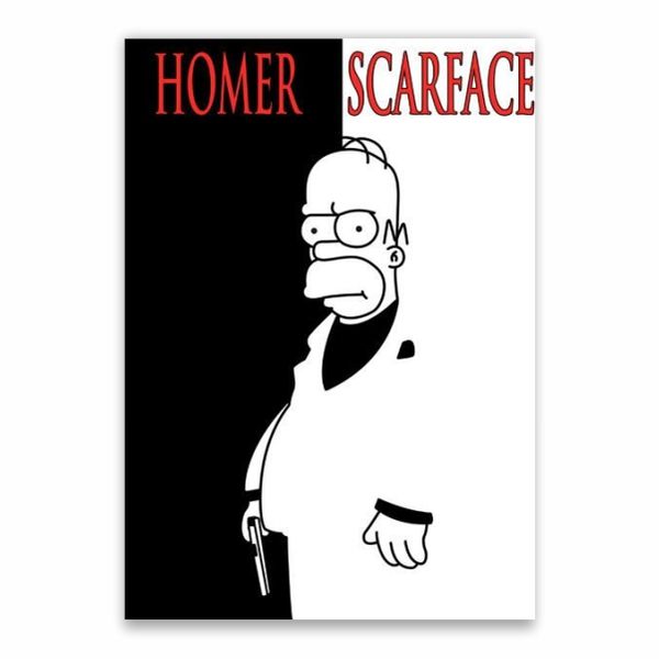 Homer Scarface Poster - A1