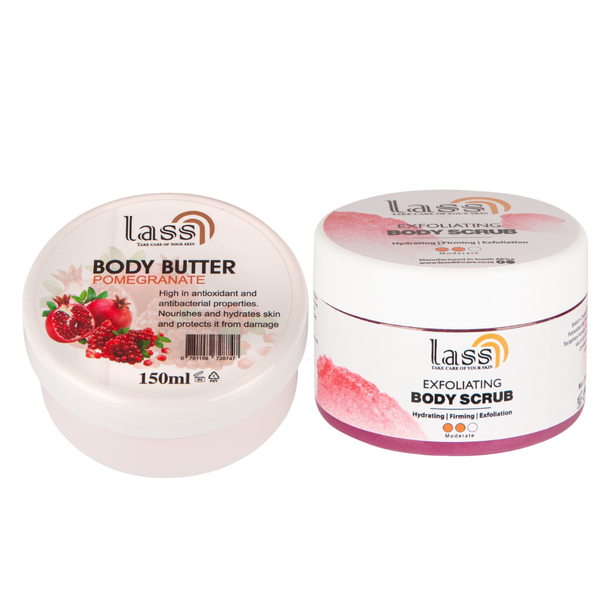 Lass Skincare Body Scrub and Body Butter Combo