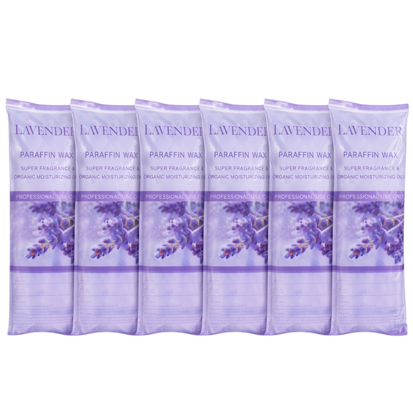 6 Piece Lavender Professional Paraffin Wax Block 453g - Deep Moisturising