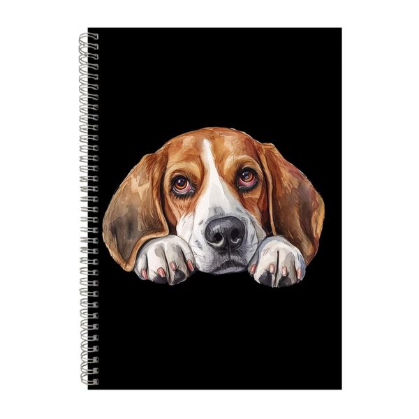 Beagle A4 Notebook Spiral Lined Notepad Dog Idea 332