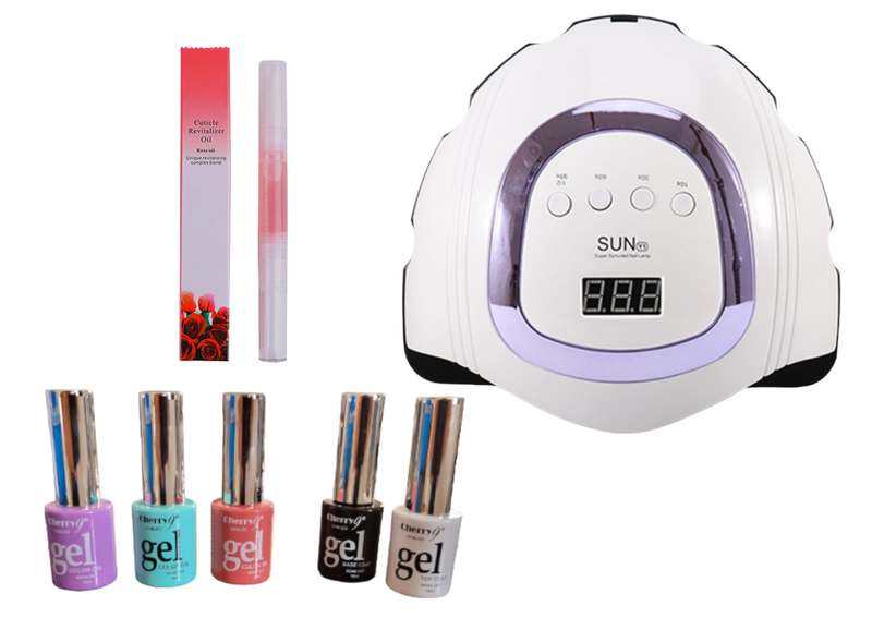 All in One Gel Nail Polish Starter Kit with Nail Lamp &amp; Gel Nail Polish