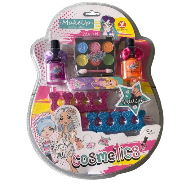 Girls Mini Make-Up &amp; Nail Care Set - Kids Beauty Play Kit