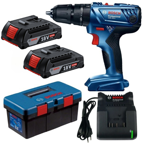 Bosch - Cordless Impact Drill / Driver - 18V (GSB 180-LI) Battery &amp; Charger