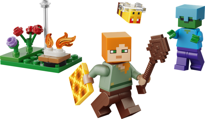 LEGO Minecraft Alexs Campfire Conflict Building Set