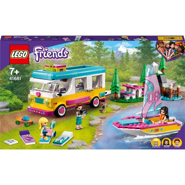 LEGO Friends Forest Camper Van &amp; Sailboat Set 41681