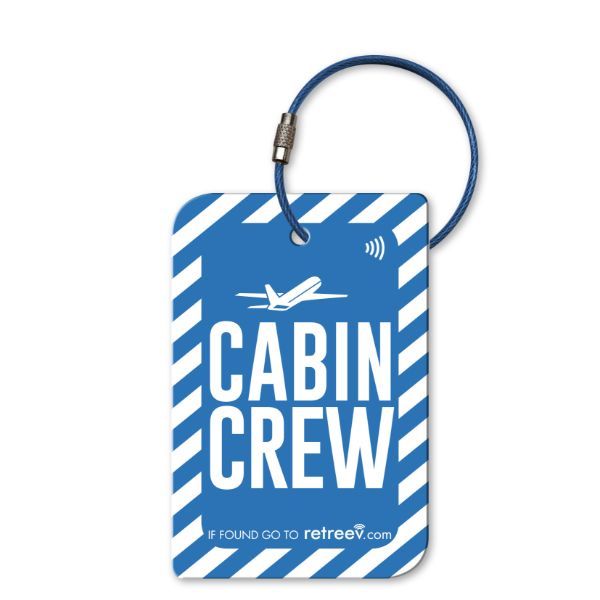 Retreev Smart NFC &amp; QR Code Luggage Tag: Secure Bag Retrieval - Cabin Crew